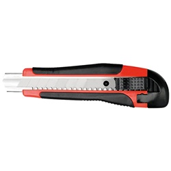 Cutter blocco automatico lama 18 mm ergonomico antiscivolo per materiali elettrici isolanti