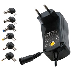 Alimentatore switching 3-12V CC 1500mA compatto per installazioni elettriche professionali e residenziali