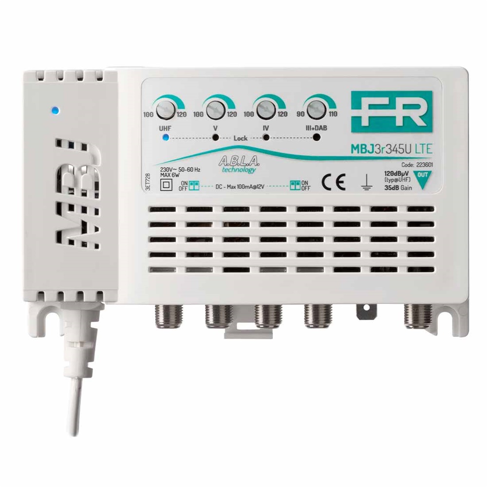 Centralino 3 ingressi FM+DAB interno autoalimentato 32dB 5G LTE