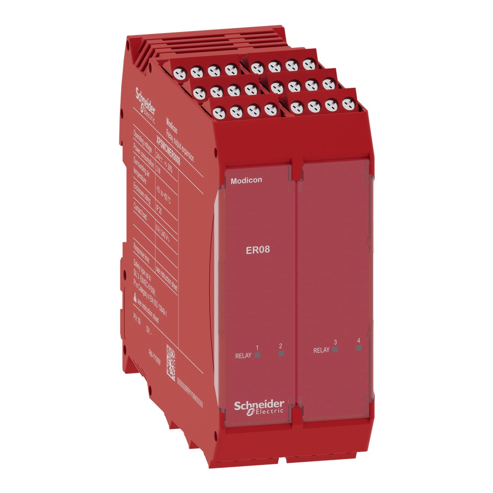 Modulo espansione relè sicurezza 8 uscite Modicon MCM per automazione industriale