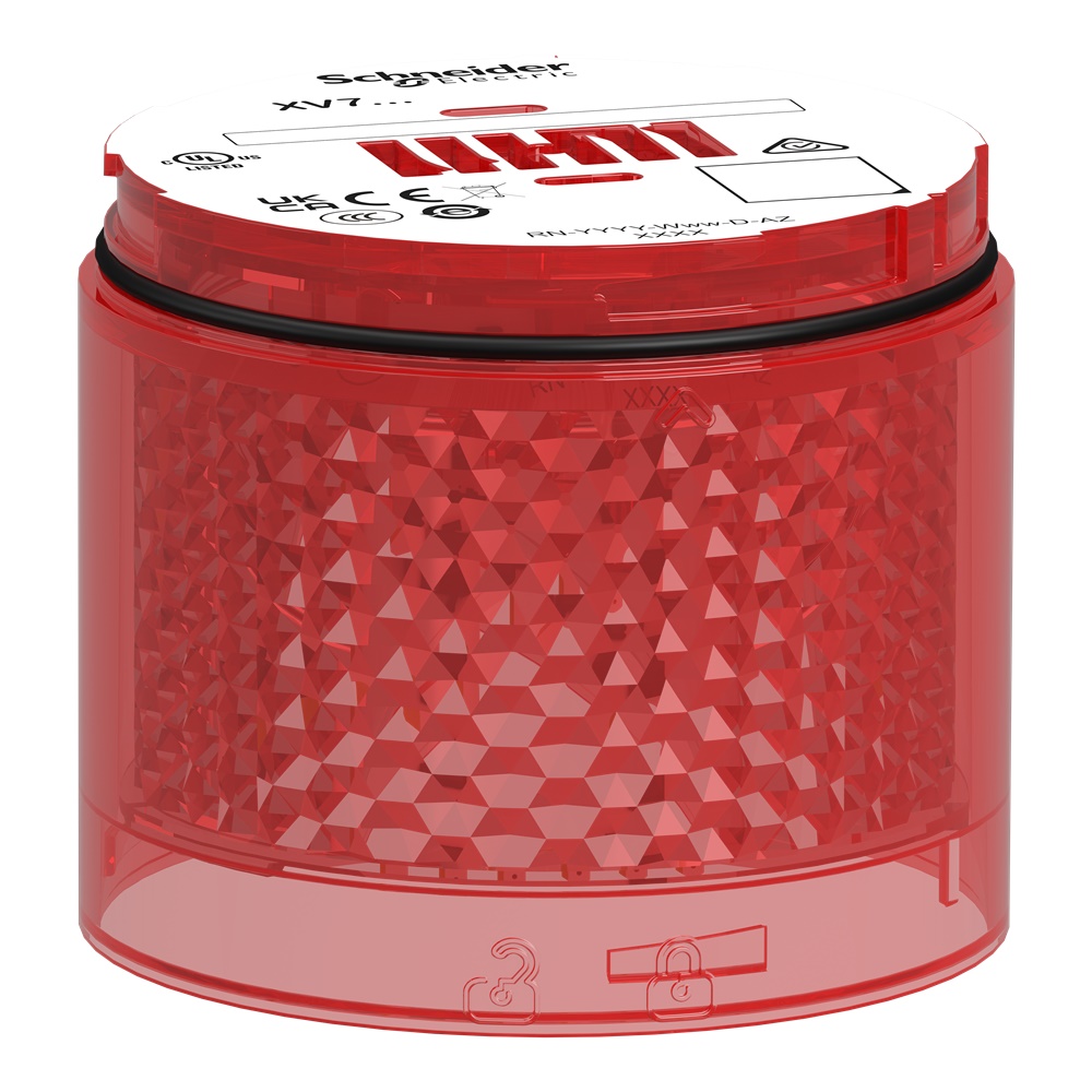 Elemento luminoso LED rosso fisso 24V Harmony XVB7 segnalazione industriale IP66