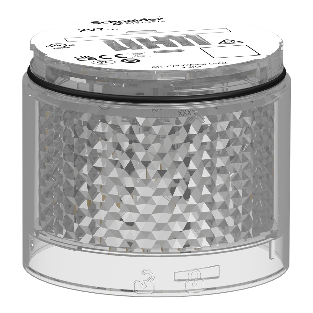 Elemento luminoso LED bianco Harmony XVB7 Ø70mm 24V segnalazione fissa IP66 industriale