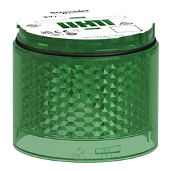 Elemento luminoso LED verde lampeggiante Harmony XVB7 Ø70mm segnalazione industriale IP66