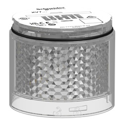 Elemento luminoso LED bianco lampeggiante Harmony XVB7 Ø70mm 24V IP66 industriale