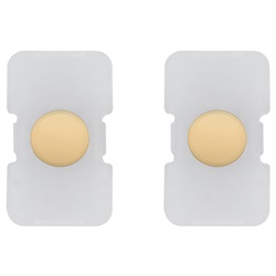 Due tasti tondo elettromeccanici illuminabili oro per comandi elettrici