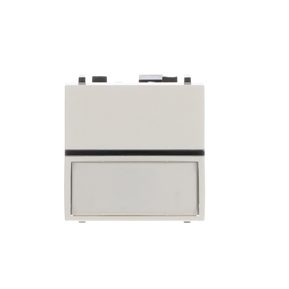 Pulsante campanello 1 modulo 1NO 1CO bianco per impianti elettrici domestici e industriali