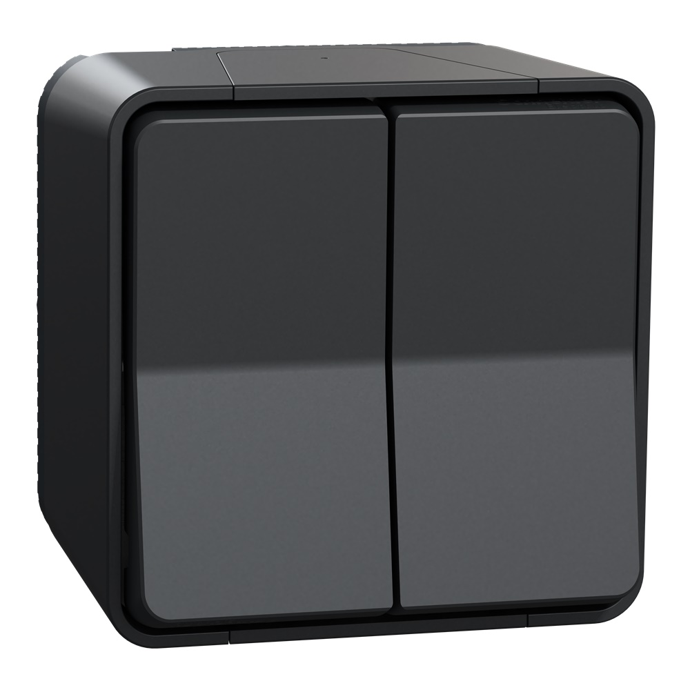 Interruttore doppio deviatore Mureva Styl 10AX IP55 montaggio superficie uso interno ed esterno