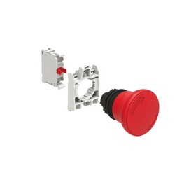 Kit fungo plastico rosso sgancio rotativo comando emergenza applicazioni elettriche