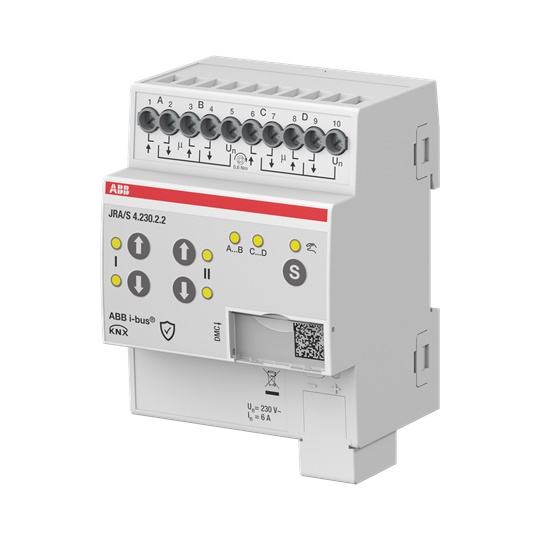 Attuatore tapparelle 4 canali 230 V AC controllo KNX domotica integrata