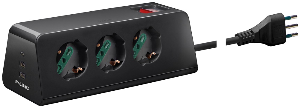 PRESA SCRIVANIA 3UNIV.+3USB+S11+CBE