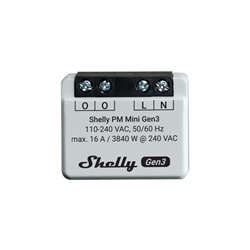Misuratore potenza WiFi compatto Shelly PM Mini Gen3 per impianti residenziali e commerciali leggeri