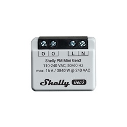 Misuratore potenza WiFi compatto Shelly PM Mini Gen3 per impianti residenziali e commerciali leggeri
