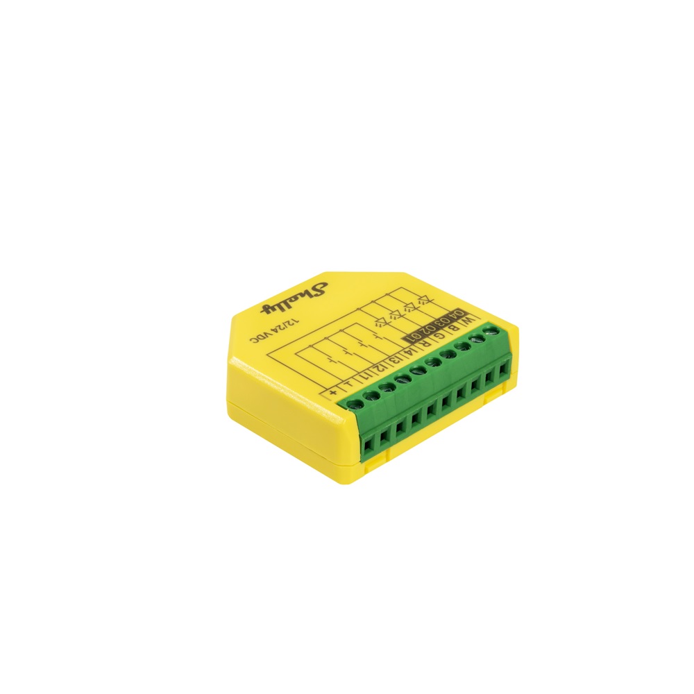Controller WiFi 4 canali per strisce LED 12/24V compatto per domotica
