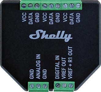 Shelly Plus Add-on modulo per sensori e I/O