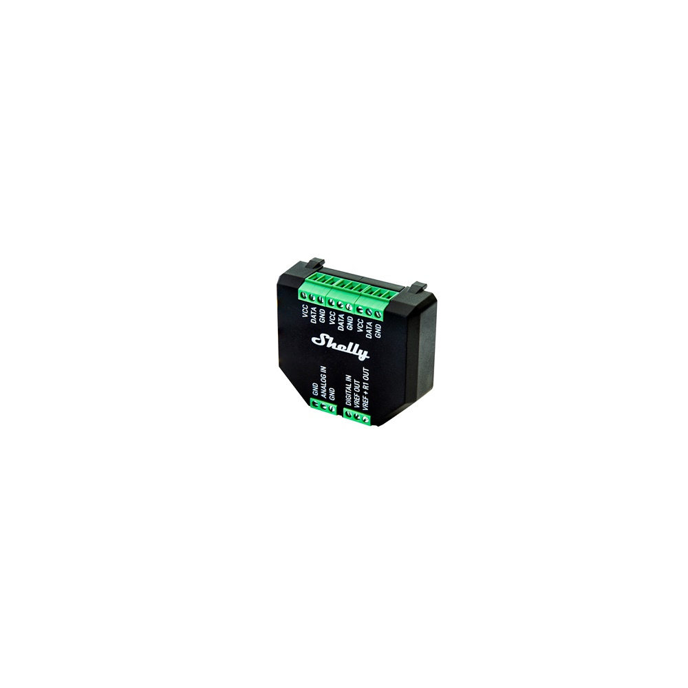 Modulo universale Shelly Plus Add-On sensori temperatura umidità domotica