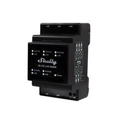 Switch Ethernet DIN 5 porte RJ45 10/100 Mbps per installazione su guida DIN