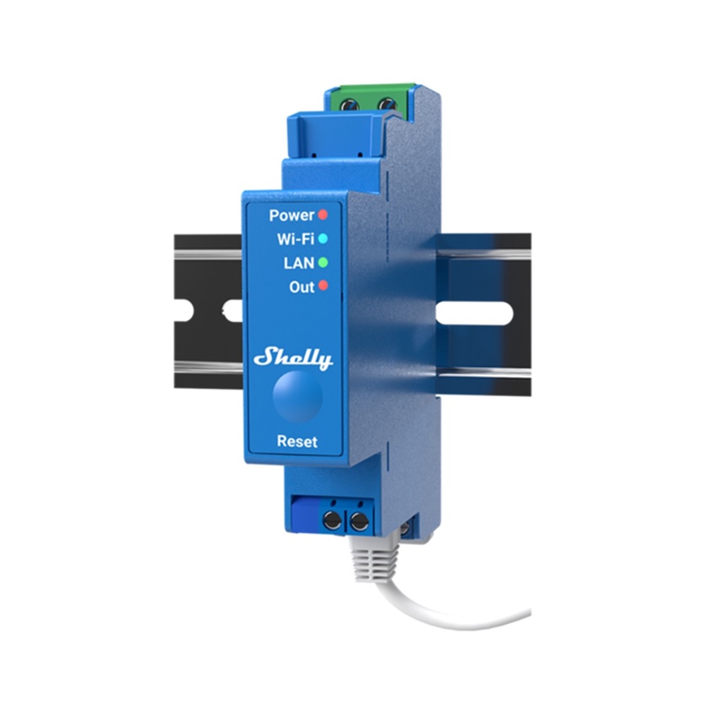 Relè WiFi 1 canale 16A contatti puliti guida DIN automazione professionale