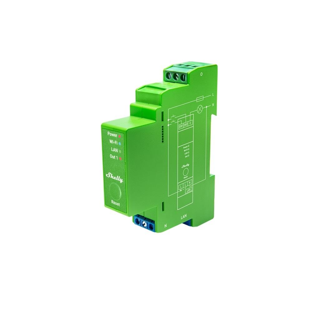 Dimmer WiFi 200W Shelly Pro installazione su guida DIN