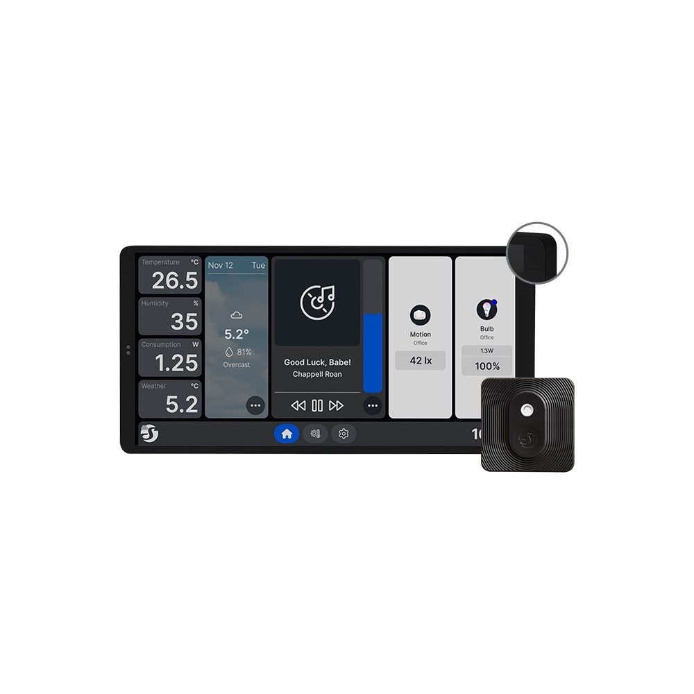 Shelly Wall Display X2 pannello controllo smart nero/blu per impianti elettrici