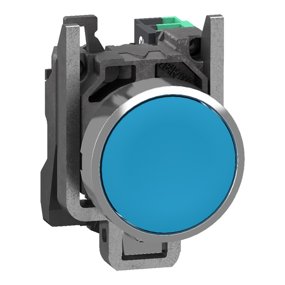 PULSANTE BLU 1NO PUSH-IN
