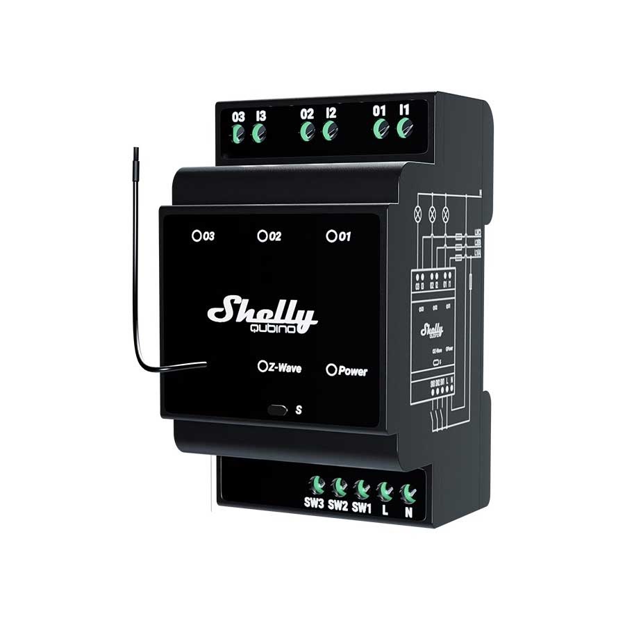 Shelly Wave Pro 3 dispositivo controllo intelligente impianti illuminazione automazione elettrica alta qualità