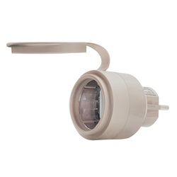 Presa intelligente esterna Shelly Outdoor Plug S Gen3 Mocha controllo remoto resistente