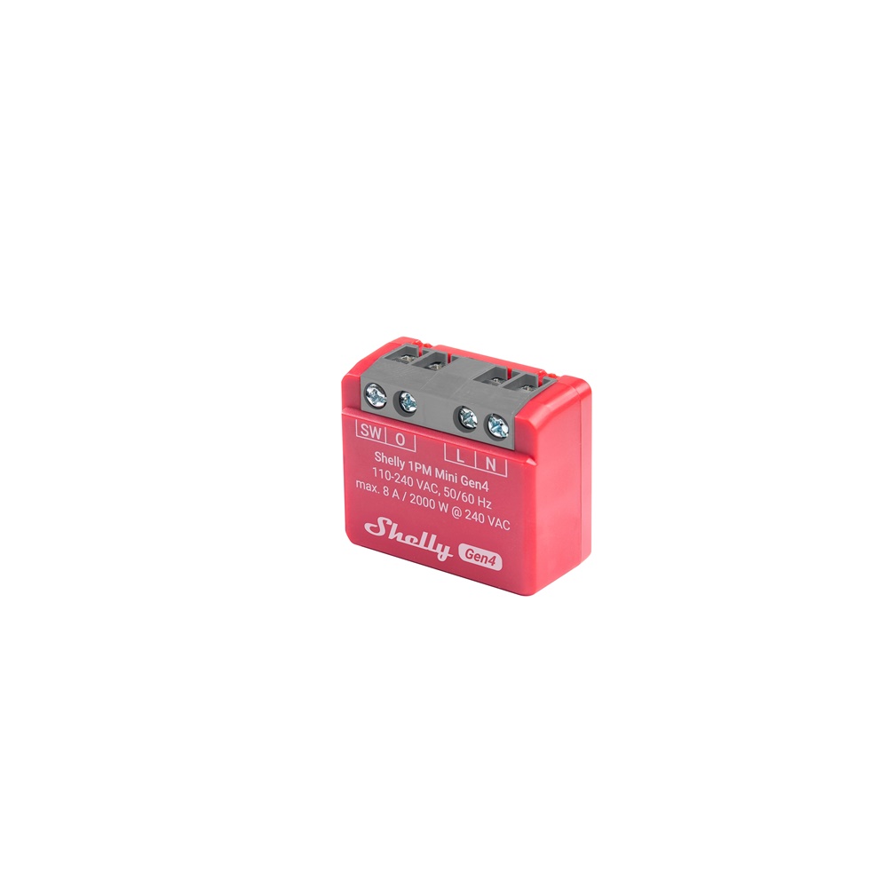 Shelly 1PM Mini Gen4 modulo controllo carichi incasso standard domotica