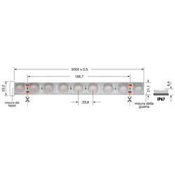 Wall washer 15W 24V IP67 CR90 illuminazione esterna efficiente e resistente