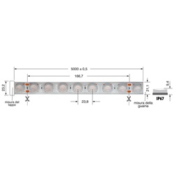 Proiettore WALL WASHER 15W 24V IP67 CR90 illuminazione esterna professionale