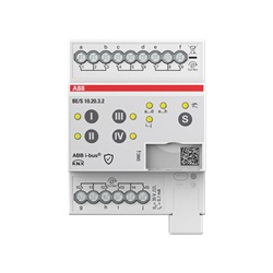 Modulo ingressi binari 10 canali contatto scansione manuale per sistemi KNX guida DIN