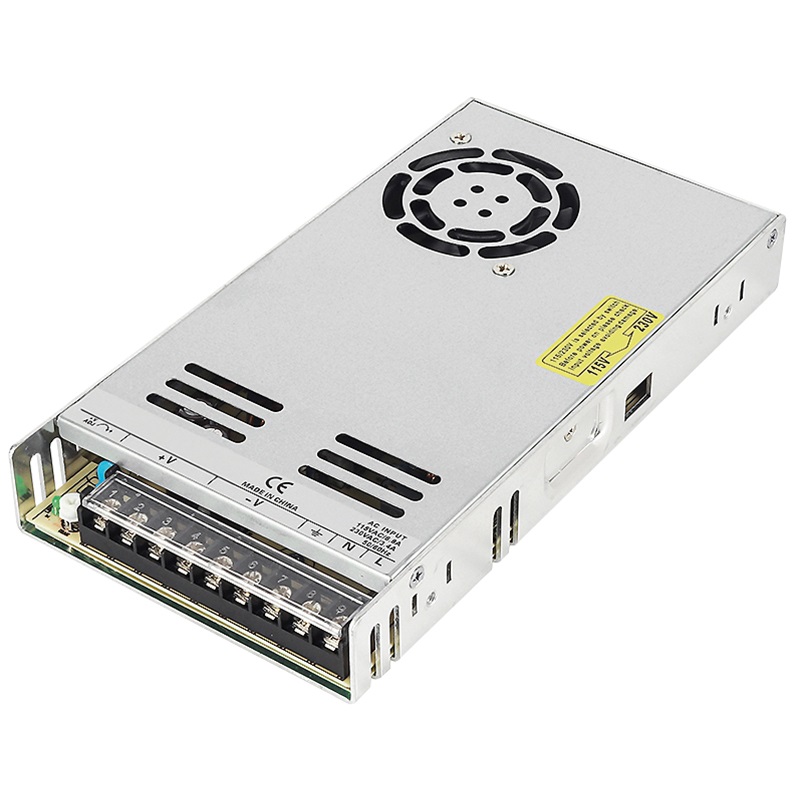 Alimentatore switching 350W 24V struttura ribassata per impianti industriali e domestici