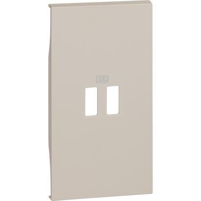 Cover caricatore USB PD 2 moduli sabbia per installazioni elettriche