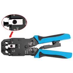 Pinza a crimpare 4-10 poli ergonomica per cablaggio elettrico e telecomunicazioni