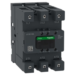 Contattore Tesys Deca Advanced 3 poli 3NO 115A bobina 100-250V ACDC per applicazioni AC-3 gravose