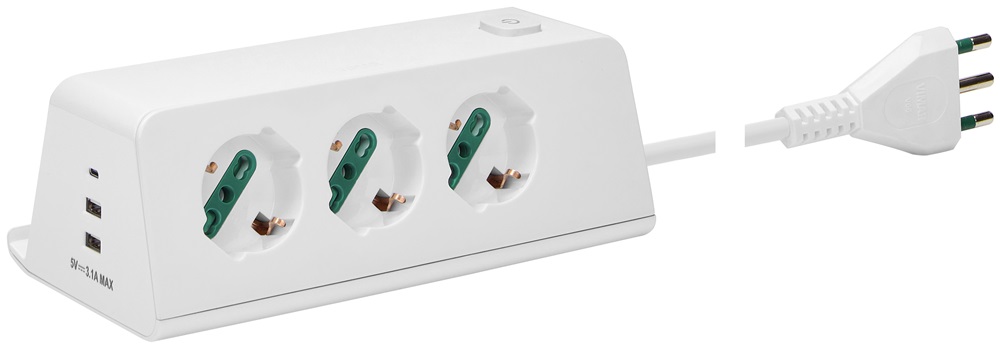 PRESA SCRIVANIA3UNIV+3USB+S17+WIREL