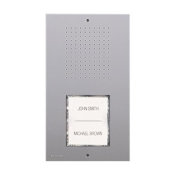 Serie Ciao - Pulsantiera audio da parete, sistema tradizionale 5 fili, pulsante basculante 1-2 chiamate, LED blu, IP54, IK08