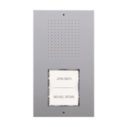 Serie Ciao - Pulsantiera audio da parete, sistema tradizionale 5 fili, pulsante basculante 1-2 chiamate, LED blu, IP54, IK08
