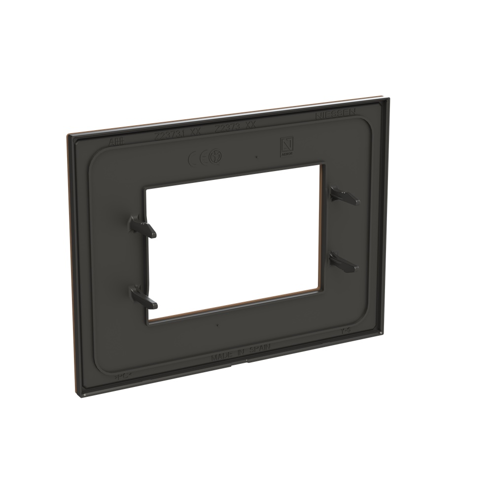 Placca acciaio moka 3 moduli 85x117 mm per applicazioni elettriche moderne