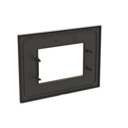 Placca acciaio moka 3 moduli 85x117 mm per applicazioni elettriche moderne