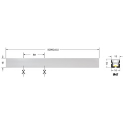 Neon LED 16W/m 24V IP67 CRI90 luce naturale resistente interno esterno