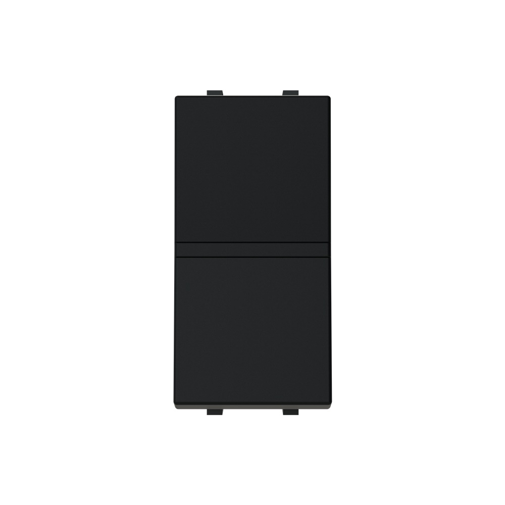 Switch 1-polo 16AX Nero Opaco 1 Modulo Vite Illuminabile Zenit