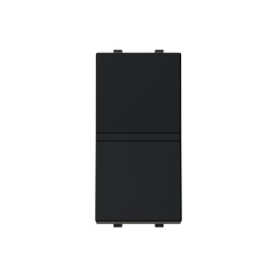 Switch 1-polo 16AX Nero Opaco 1 Modulo Vite Illuminabile Zenit