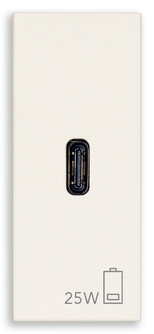 Alimentatore USB C Power Delivery 25W bianco per notebook tablet smartphone