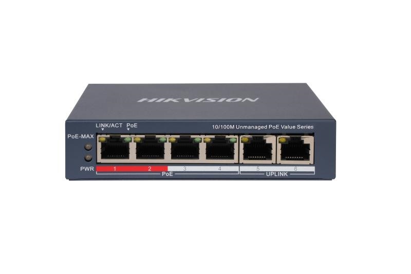 DS-3E0106P-E/M SWITCH UNMANAGED 10/