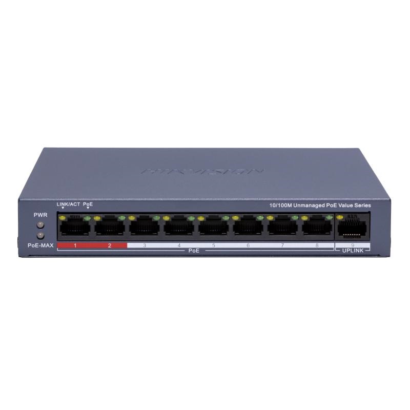 Switch PoE 9 porte 8 PoE 10/100 Mbps rete piccole medie dimensioni