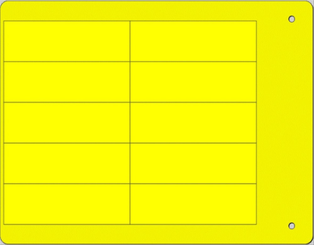 Etichetta adesiva vinile dielettrico gialla 20x62 mm cablaggio industriale