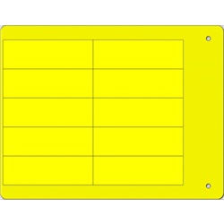 Etichetta adesiva vinile dielettrico gialla 20x62 mm cablaggio industriale