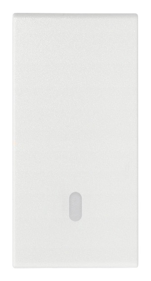 Tasto intercambiabile 1 modulo illuminabile bianco per impianti elettrici
