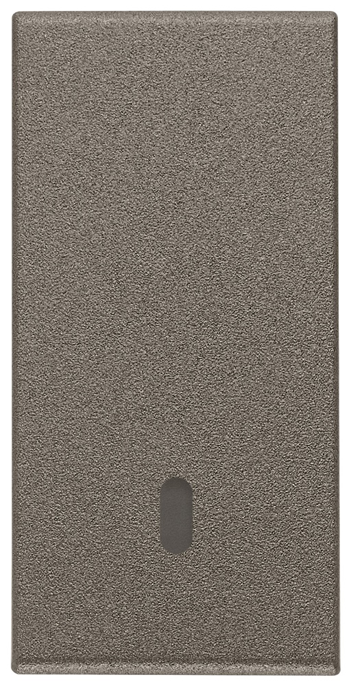 Tasto intercambiabile 1 modulo metal illuminabile per impianti elettrici