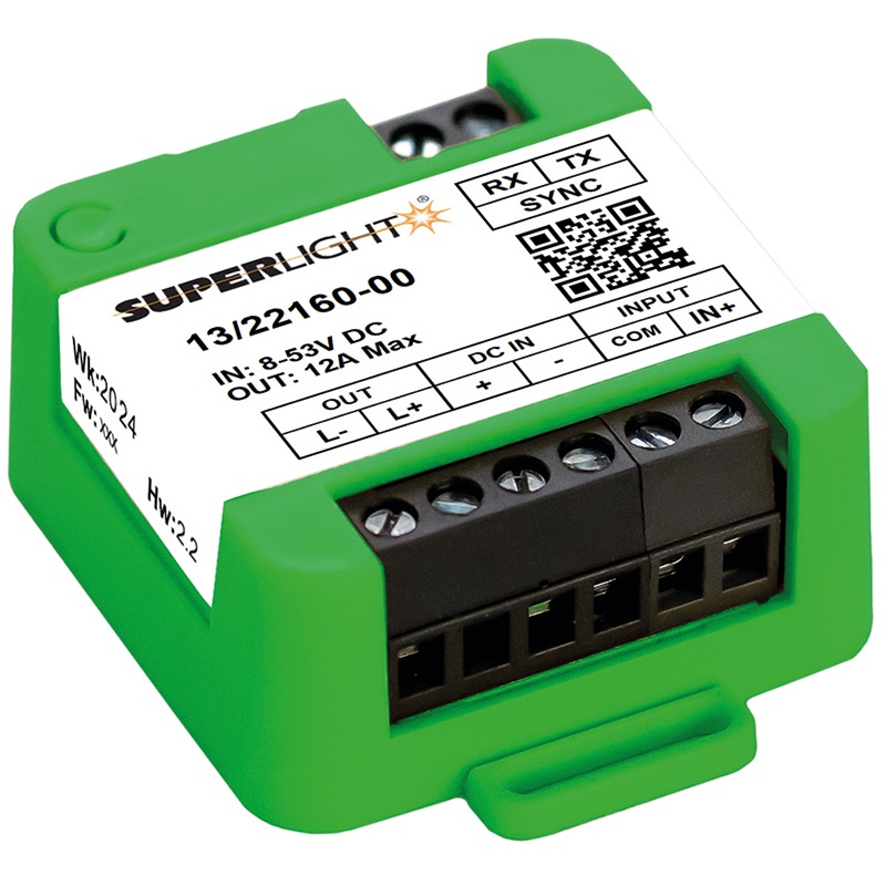 Dimmer slim push 12A 12/24/48V controllo preciso illuminazione spazi ridotti